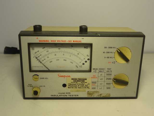 Simpson Electric 405-2 Insulation Tester - MISCELLANEOUS