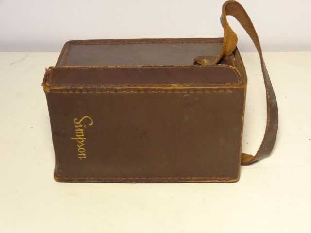 Simpson 378 AC Milliampeters Ampere Meter in Original Leather Case - MISCELLANEOUS