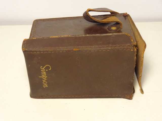 Simpson 373 DC Milliampeters Ampere Meter in Original Leather Case - MISCELLANEOUS
