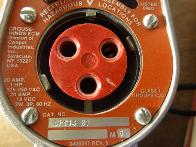Crouse Hinds CPS14 21 20A 2W3P Arktite Factory Sealed Delay Thrufeed Assembly - MISCELLANEOUS