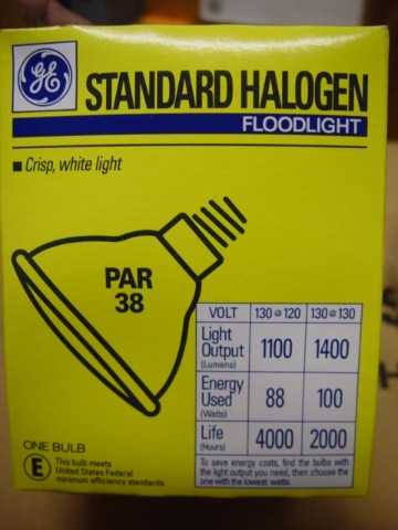 Lot of (12) GE 17947 - 100PAR/H/FL - 100 Watt Narrow Flood Halogen Lamp PAR38 - MISCELLANEOUS