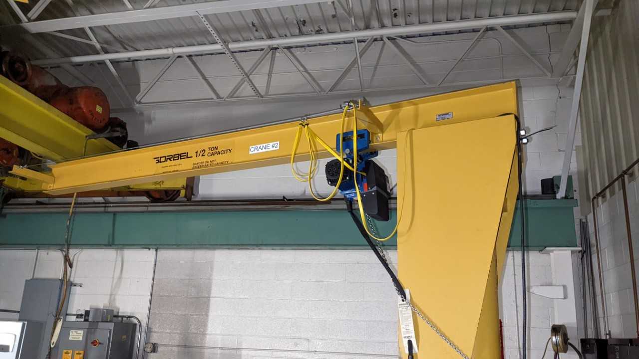 Gorbel 1/2 ton jib with Demag 1/2 Ton hoist - LIFTING EQUIPMENT