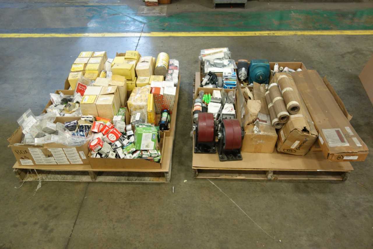 2 PALLETS OF ASSORTED INDUSTRIAL SURPLUS - ELECTRICAL COMPONENTS