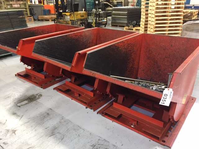 3x Forklift self dumping hoppers - WASTE BINS
