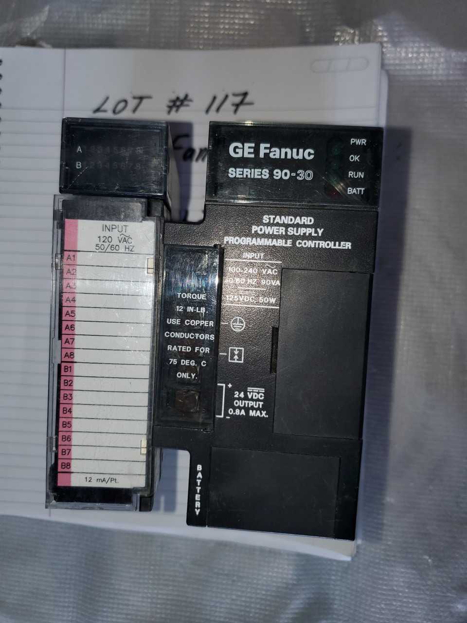 GE Fanuc PLC - IC693MDL240E QTY. 1 - IC693PWR321S QTY 1 - AUTOMATION & CONTROLS