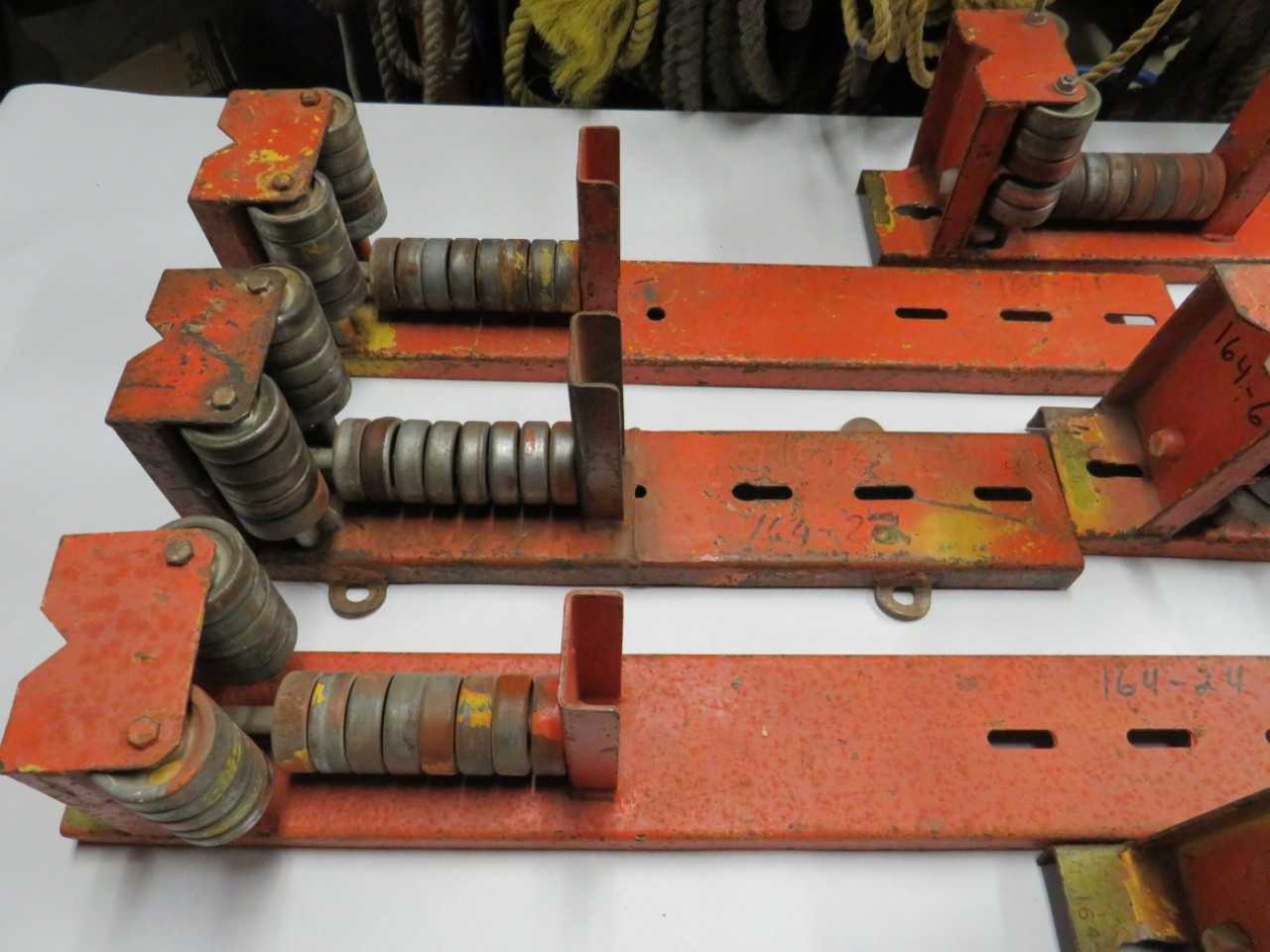 LOT OF 6 ASSORTED 6" FIXED TRAY ROLLER - TRAILER MOUNTED EQUIPMENT