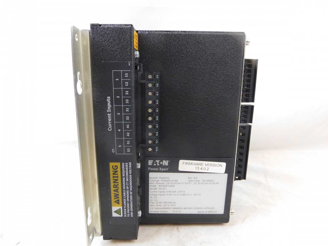 (1) Eaton PXM4051A1BB PLC Control Power Monitering Meter .5-20A 347VAC 350Hz/450Hz 2Gb - AUTOMATION & CONTROLS