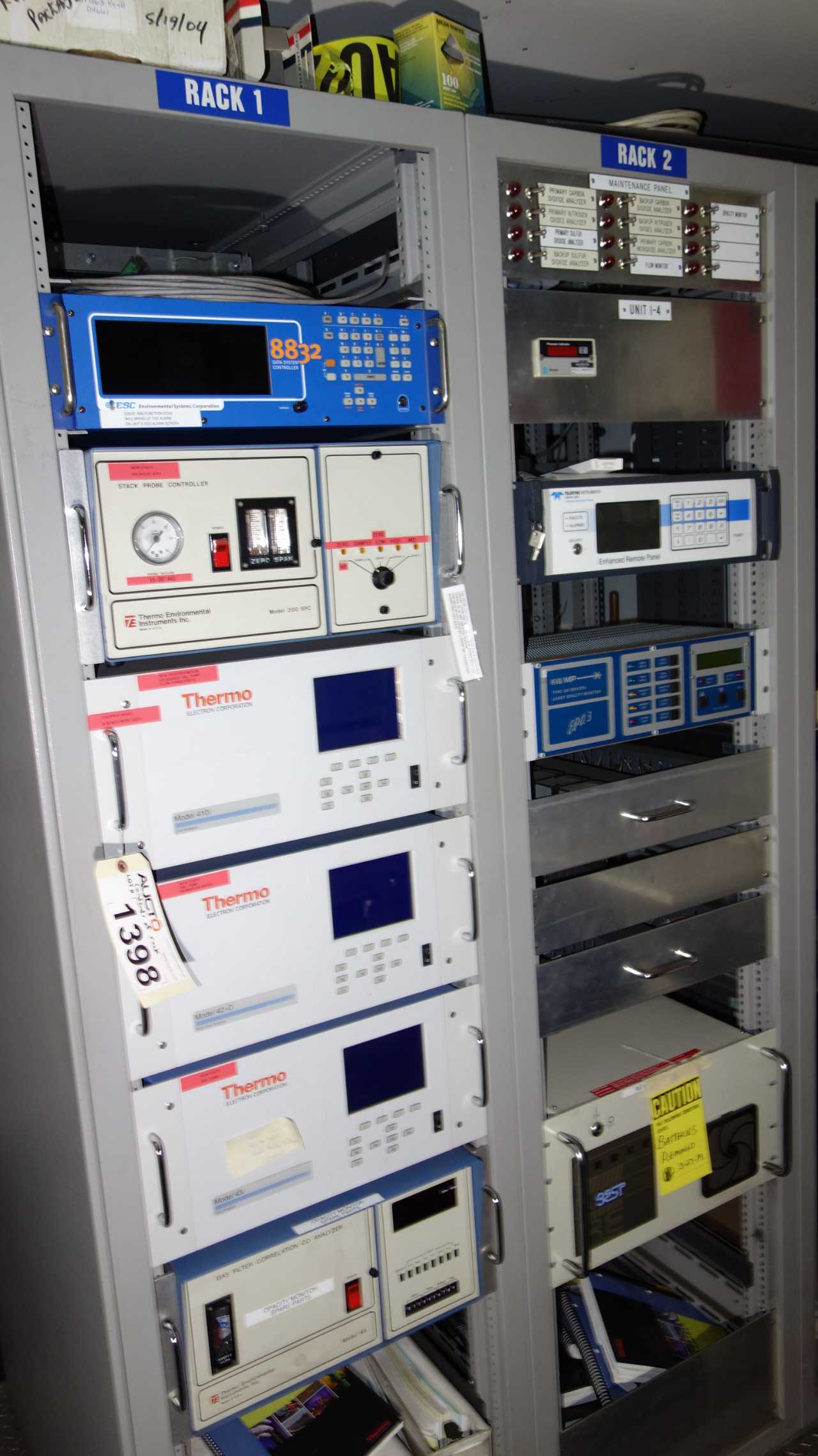 CONTENTS OF RACK, THERMO, ESC, TELEDYNE ANALYZERS - ANALYZER