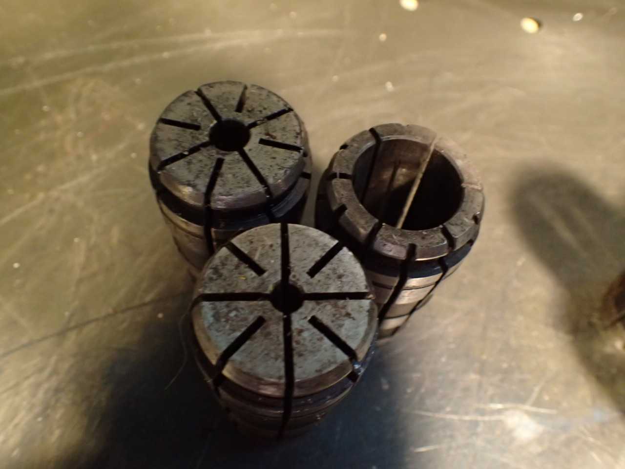 25 Piece Lot of Assorted TG-100 (100-TG) Round Smooth Spring Collets - MACHINING ACCESSORIES & TOOLING