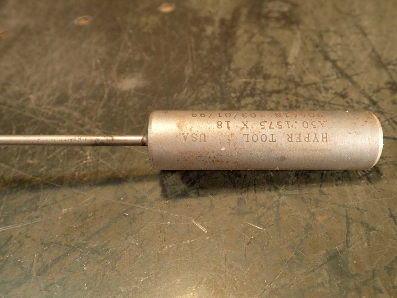Hyper Tool .1575" (4mm) x 18" OAL Coolant Fed Deep Hole Gun Drill Carbide Tipped - MACHINE TOOLING