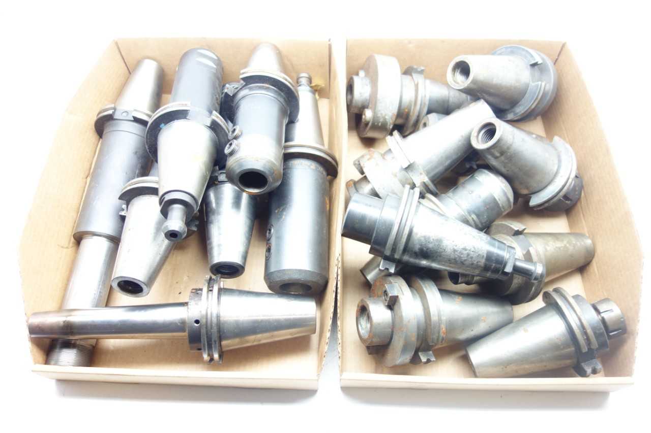 LOT OF ASSORTED CAT50 TOOL HOLDERS - ELECTRIC POWER TOOLS