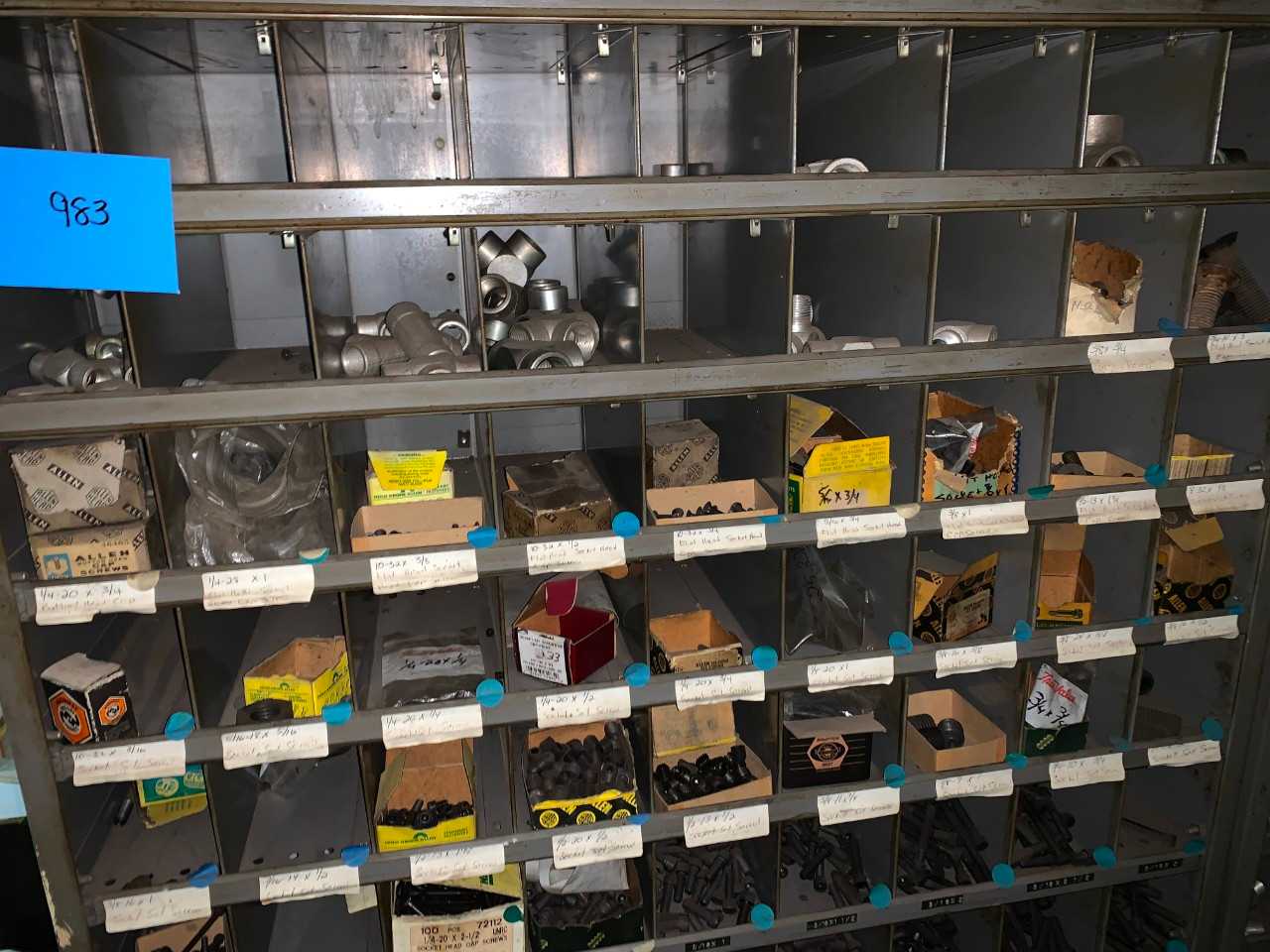 Large Wall Unit full of bolts - INDUSTRIAL PARTS