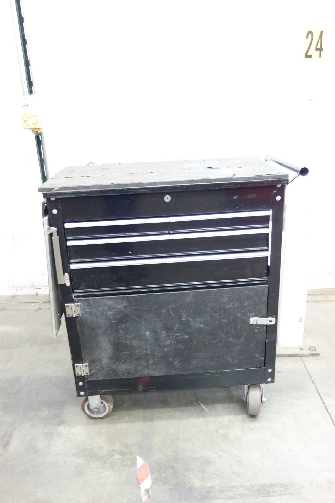 FOUR DRAWER ROLL CART WITH SIDE TRAY - MACHINING ACCESSORIES & TOOLING