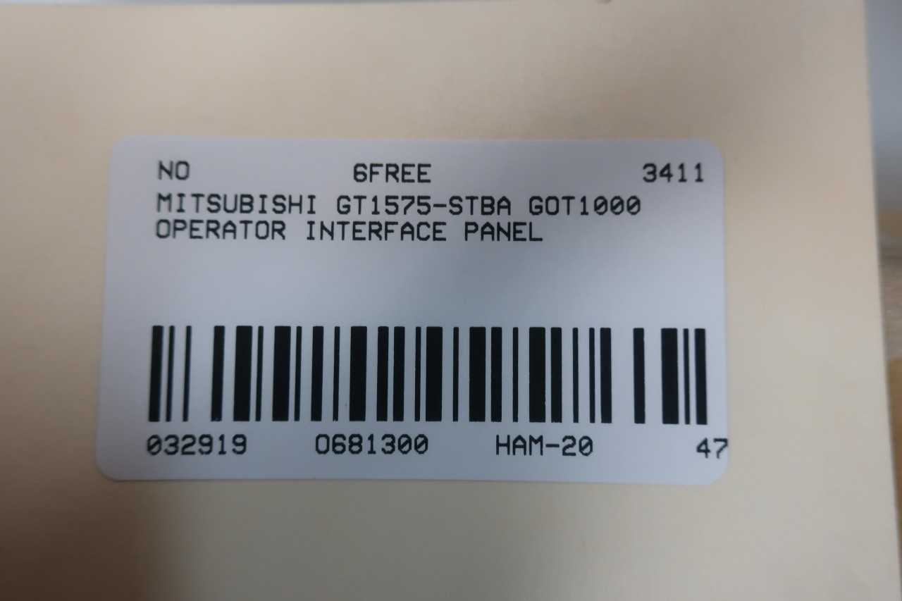 MITSUBISHI GT1575-STBA GOT1000 OPERATOR INTERFACE PANEL - AUTOMATION & CONTROLS