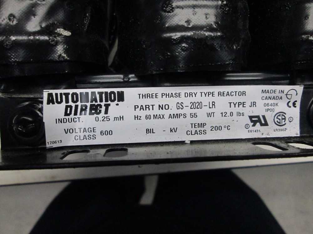 Automation Direct GS-2020-LR 600V 60Hz 3Ph Dry Type AC Line Reactor 55 Amps - LINE REACTORS