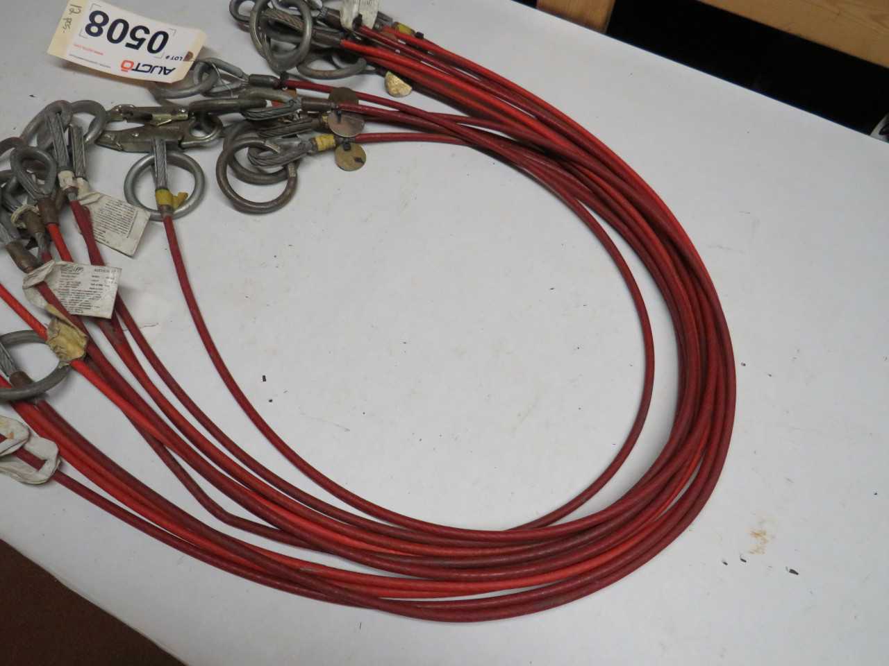 LOT OF 12 ASSORTED 5' 10030907 CABLE SLINGS - LIFTING EQUIPMENT
