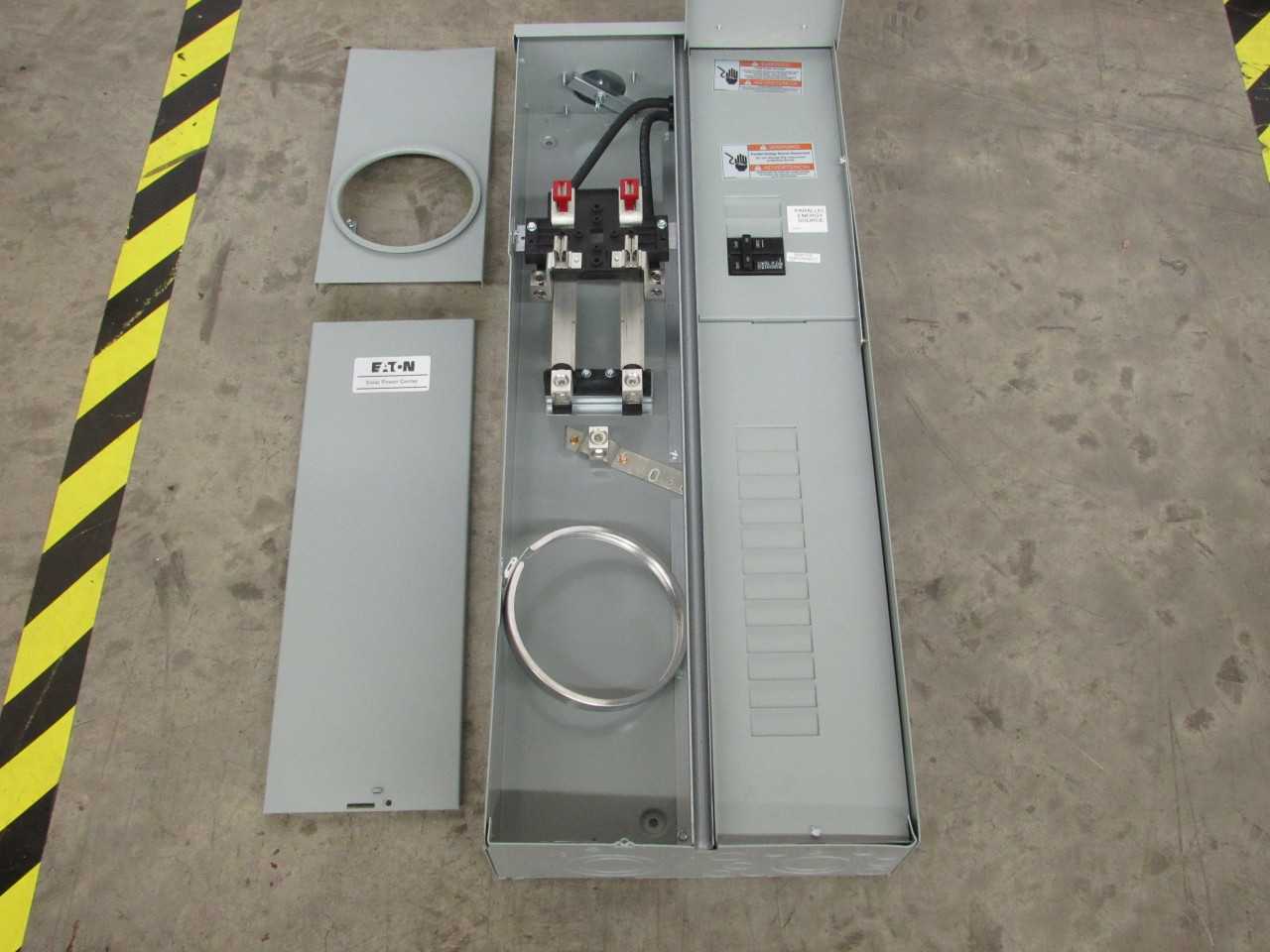 Lot of Qty 2x Eaton MBE1224PVL100S Meter Breaker Panel 100A 120/240VAC 1Ph 3Wire 24Cir 12Sp - ELECTRICAL COMPONENTS