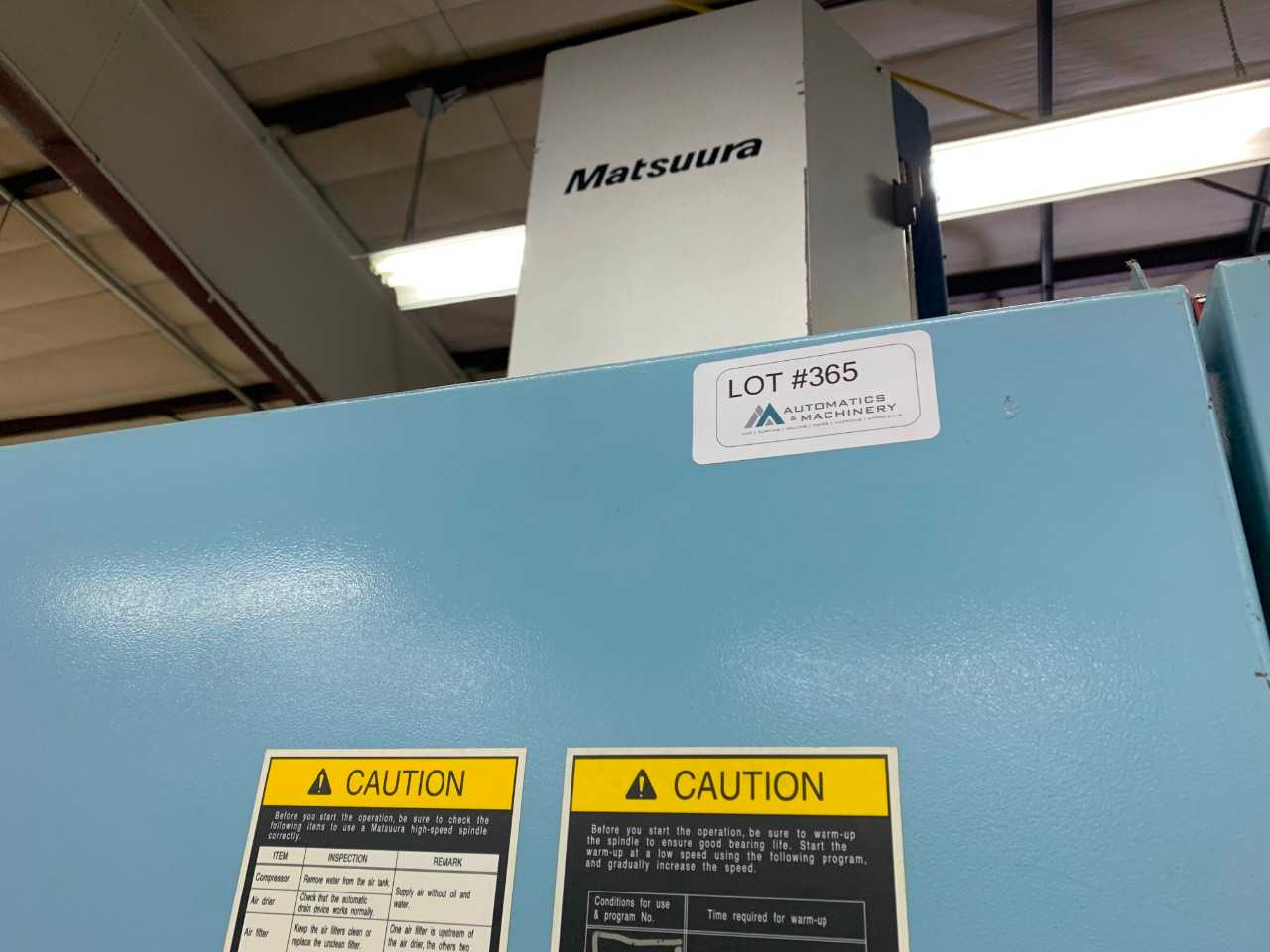 2002 Matsuura Vmax-800 Vertical Machining Center - VERTICAL MACHINING CENTERS