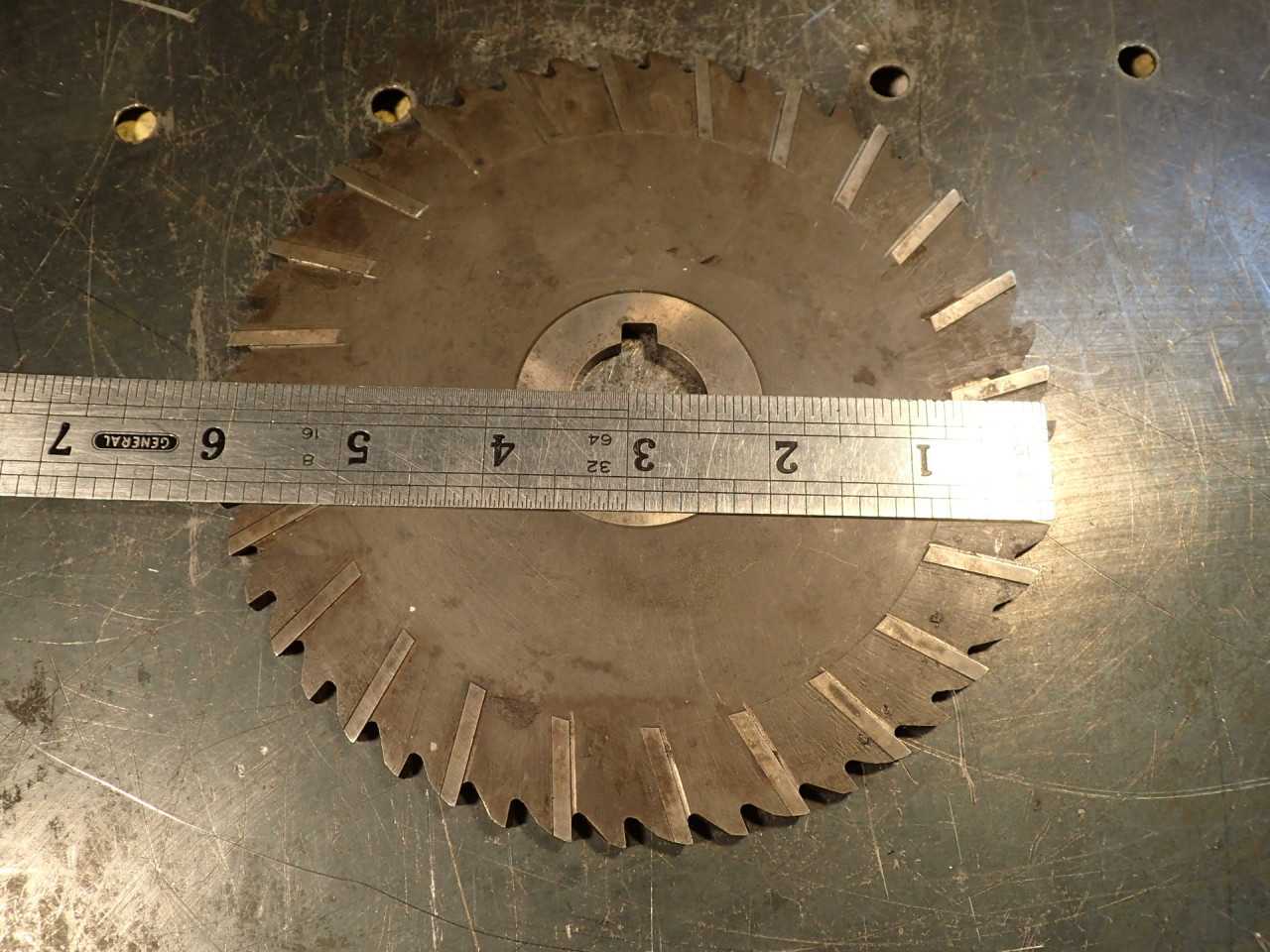 6" OD x 3/16" Staggered Tooth Side Mill Milling Cutter: 1" Horizontal Arbor Hole - MILLING TOOLS