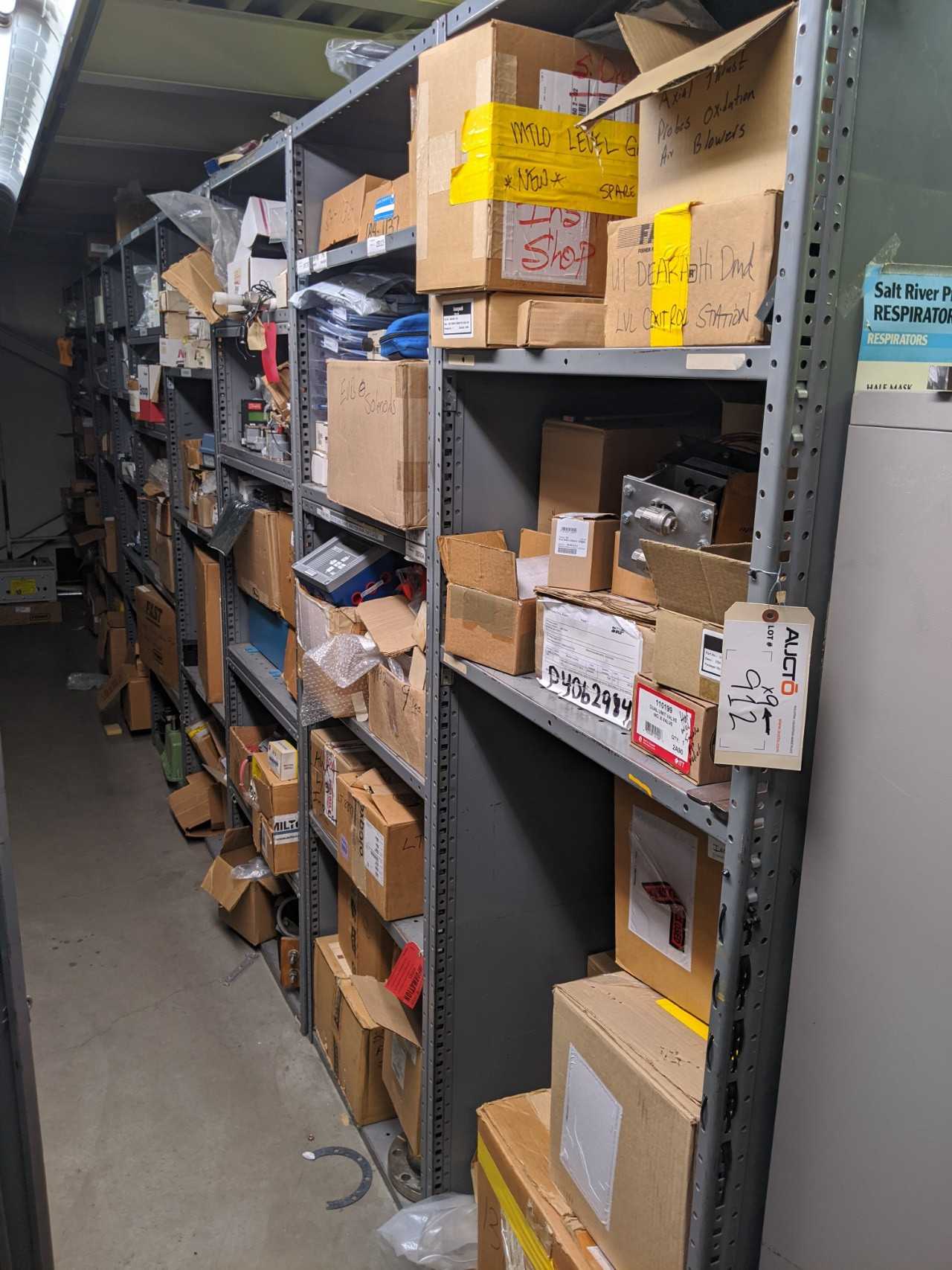 Lot of 9 Contents of Shelves - Switches, Controllers, Relays, Bently Nevada Sensors, Assorted Electrical - ELECTRICAL COMPONENTS Lot of 9 Contents of Shelves - Switches, Controllers, Relays, Bently Nevada Sensors, Assorted Electrical - ELECTRICAL COMPONENTS