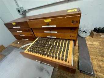 GAUGE SET IN WOOD STORAGE - ELECTRIC POWER TOOLS