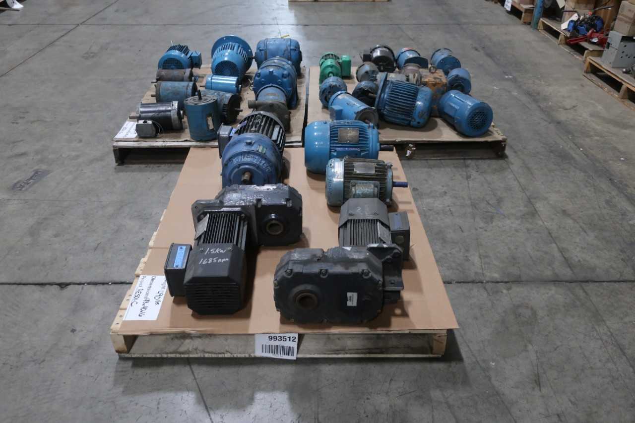 3 PALLETS OF ASSORTED 575V MOTORS - ELECTRIC MOTORS