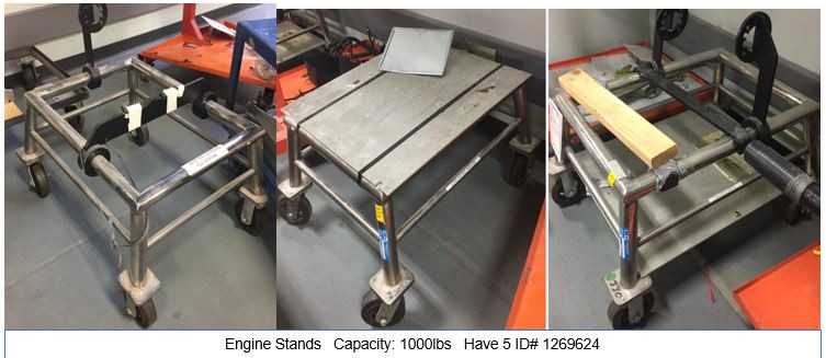 (5) Engine Stands - Open Rolling (stands only) - ROLLING CARTS