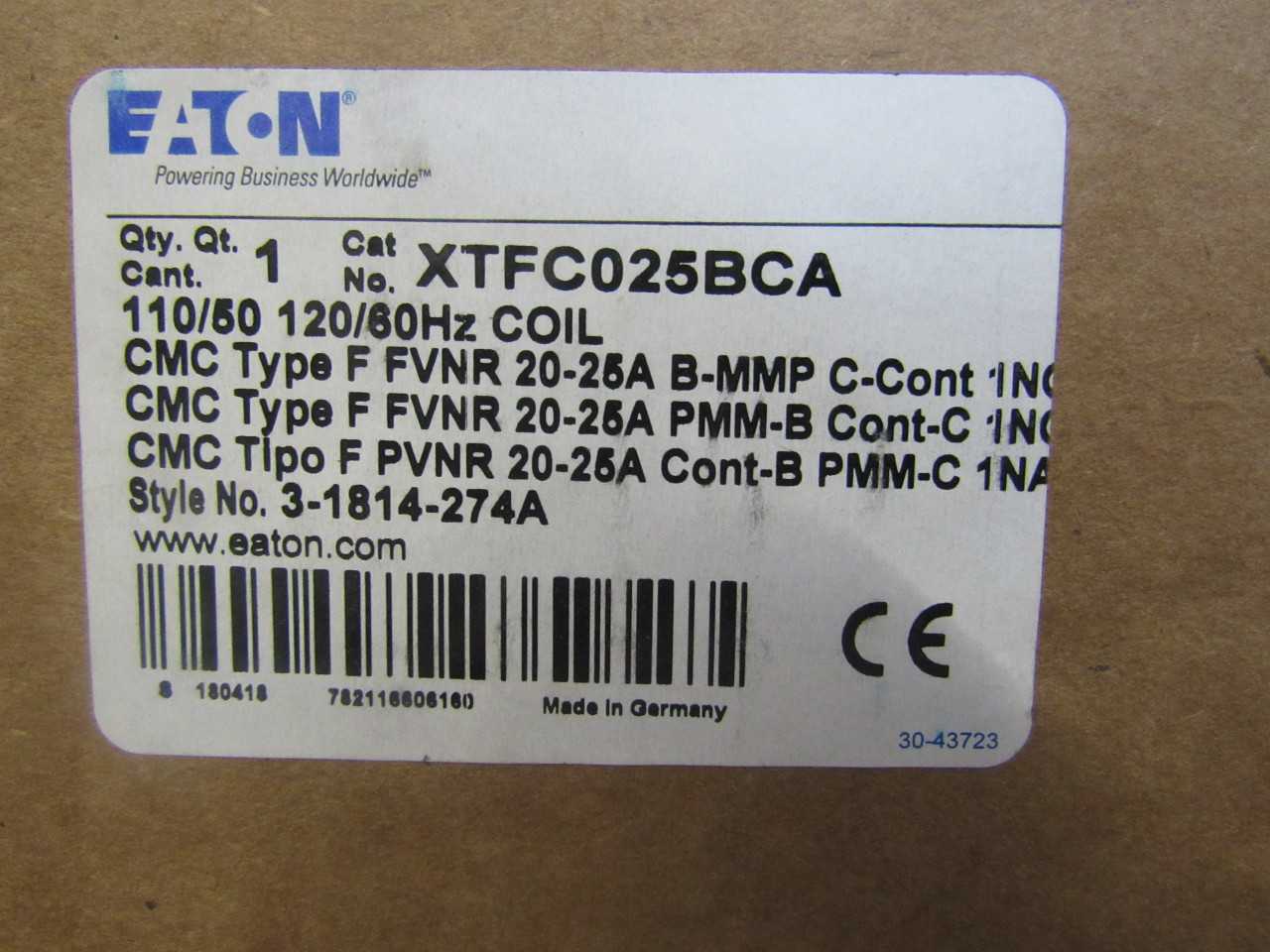 Quantity 5 of Eaton XTFC025BCA Motor Controller Type F 20-25A - ELECTRIC MOTORS