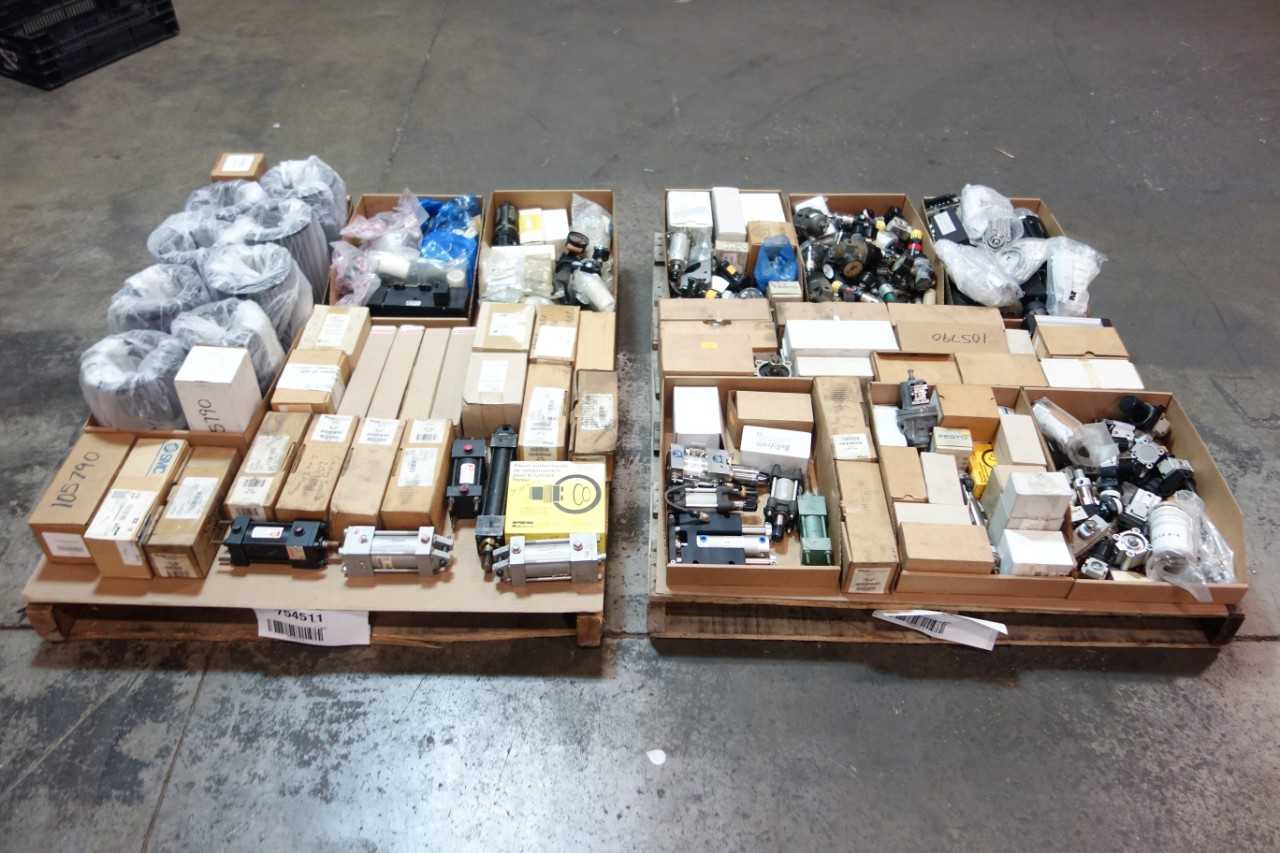 2 PALLETS OF ASSORTED PNEUMATIC CYLINDERS, FILTERS, REGULATORS - PNEUMATIC CYLINDERS & ACTUATORS