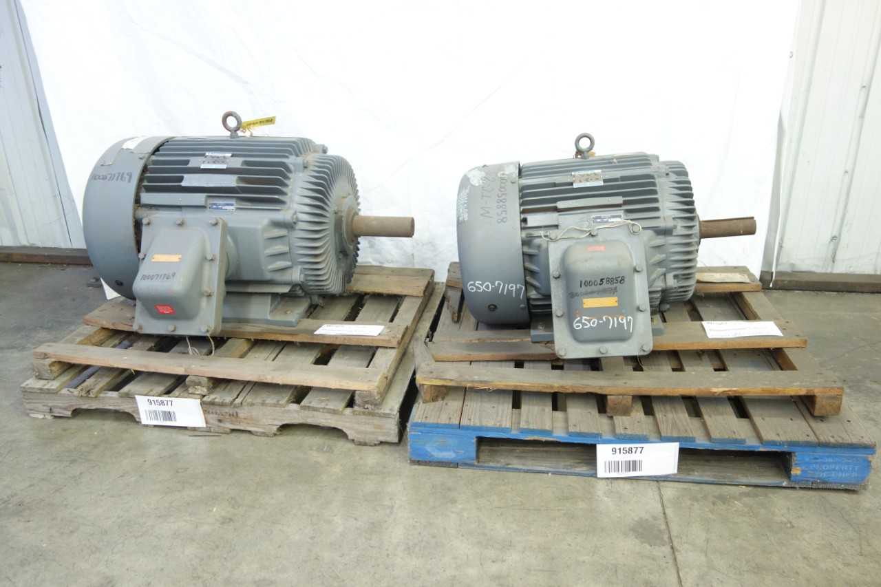 LOT OF 2 MARATHON AC MOTORS, 100 HP, 60 HP - ELECTRIC MOTORS