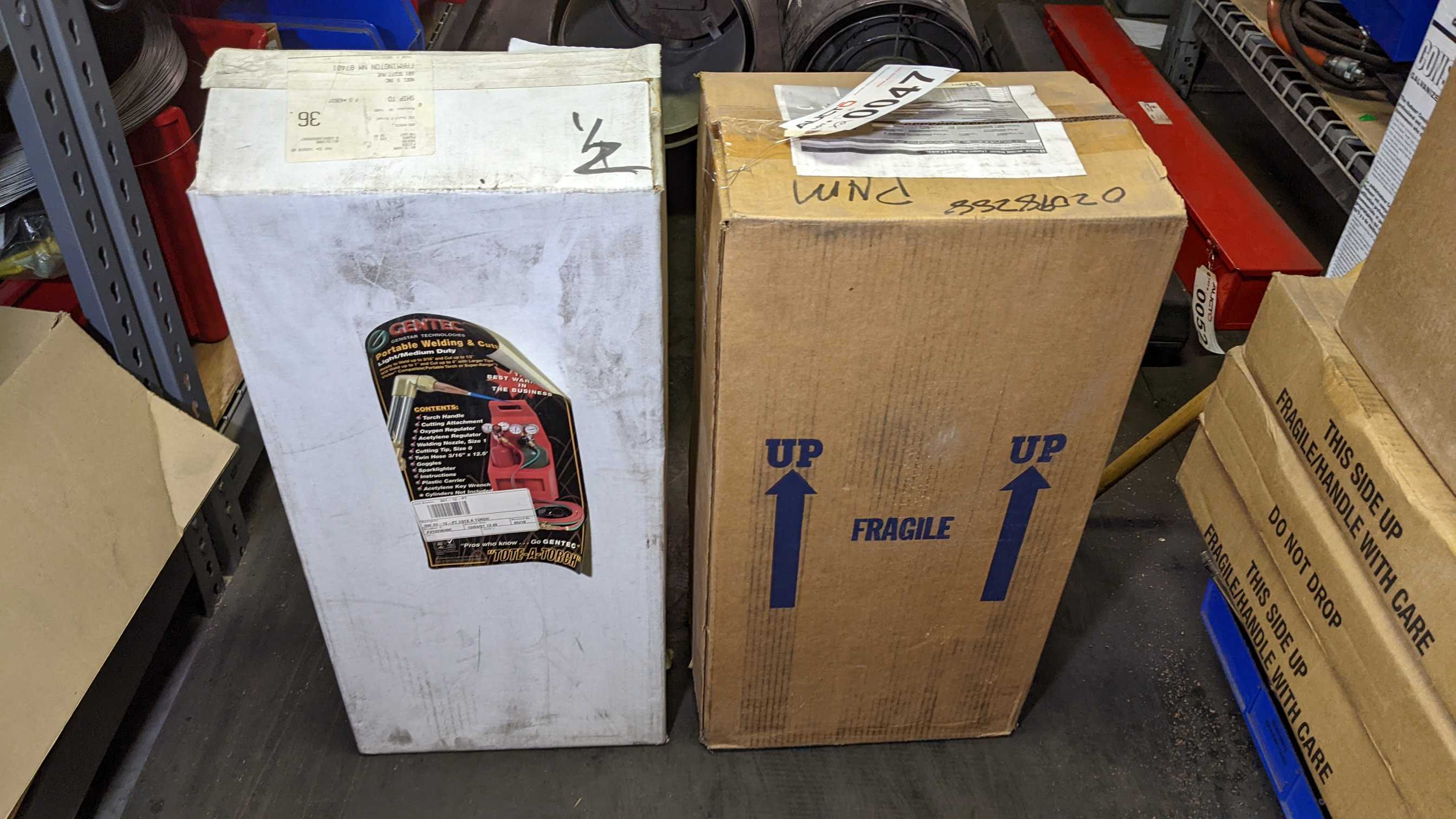 LOT OF 2 PORTABLE WELDING AND CUTTING OUTFITS - INDUSTRIAL PARTS LOT OF 2 PORTABLE WELDING AND CUTTING OUTFITS - INDUSTRIAL PARTS