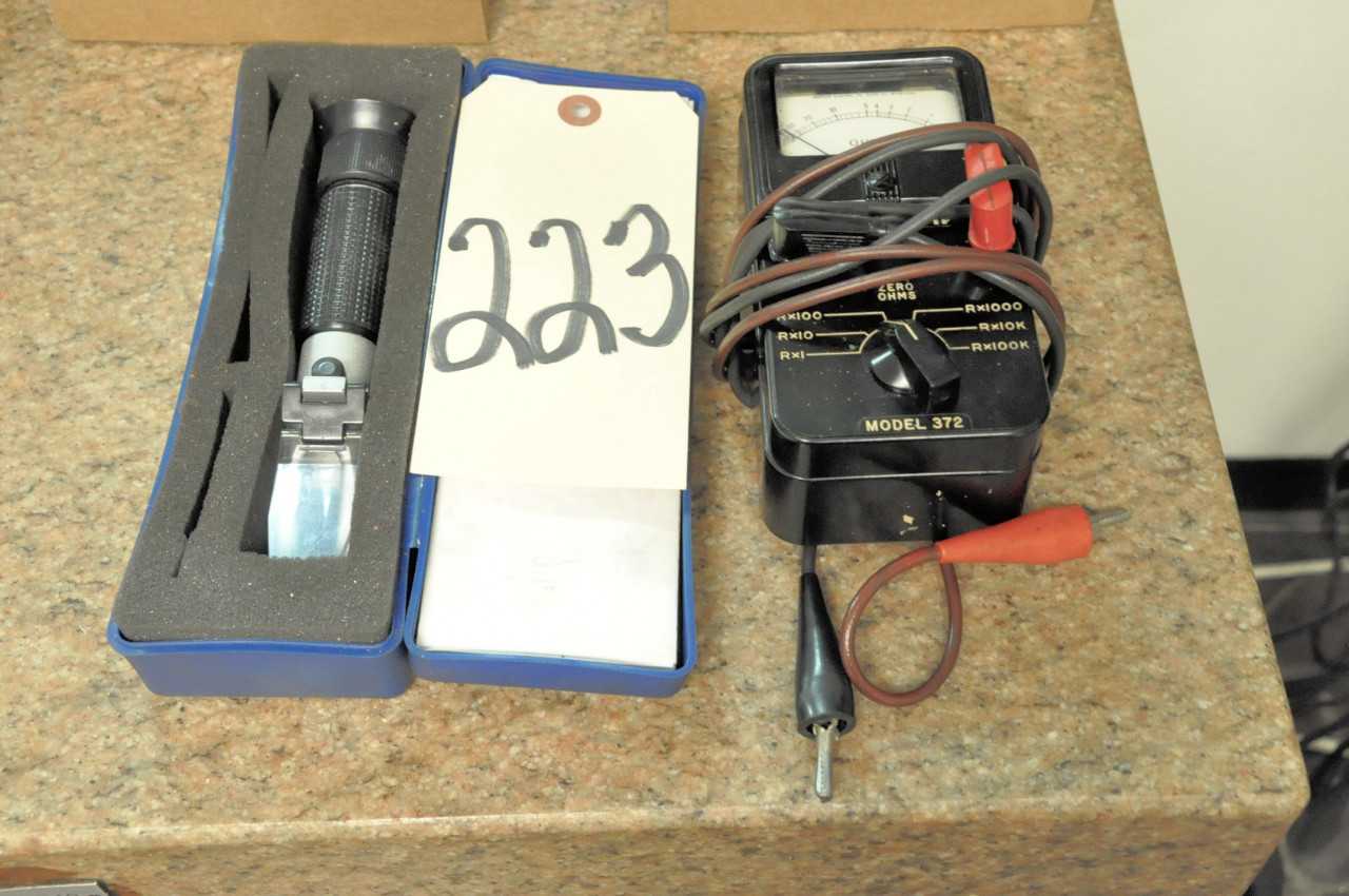 Refractometer with Simpson Model 372, OHM Meter - INDUSTRIAL PARTS