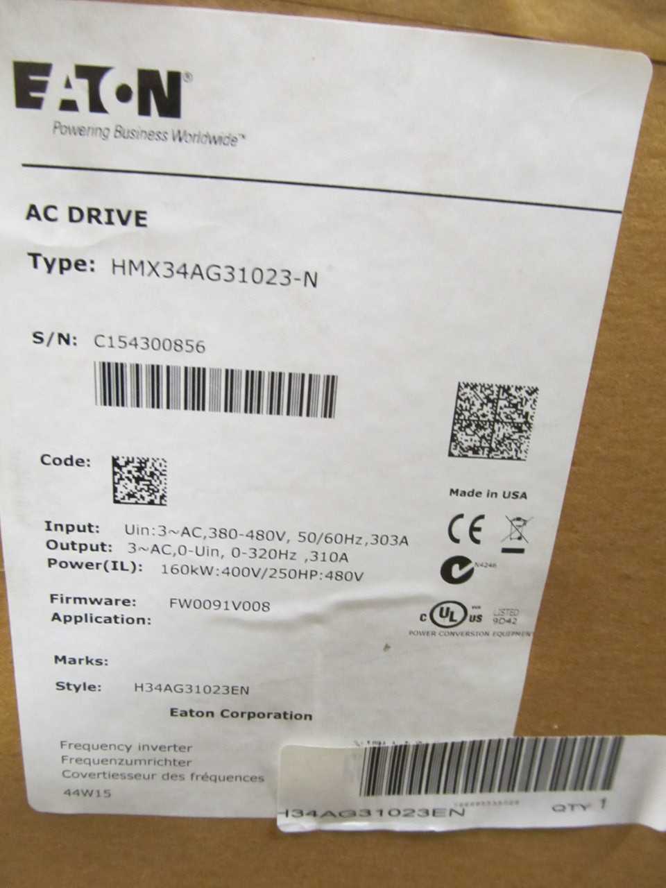 Lot of Eaton Frequency Drive - MOTOR DRIVES