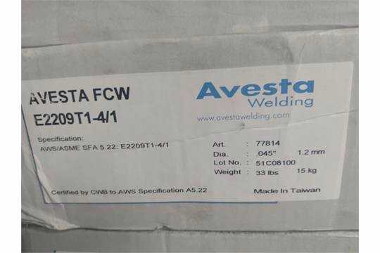 AVESTA 2209-T1, .045 DIA X 33 # SPOOLS, 660 #S AVAILABLE -