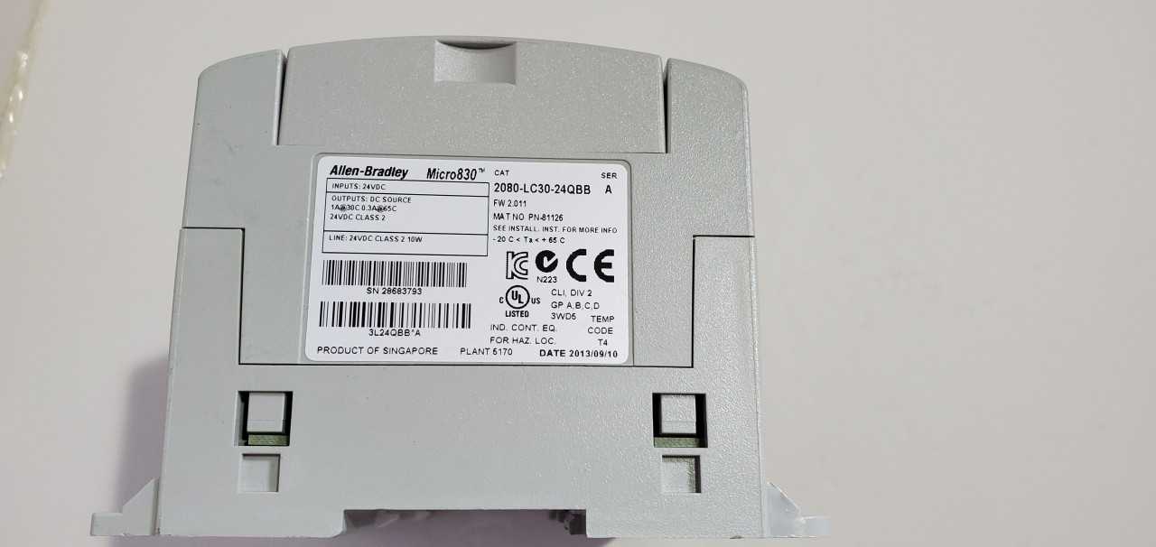 Allen Bradley Micro 830 2080-LC30-24QBB PLC - AUTOMATION & CONTROLS