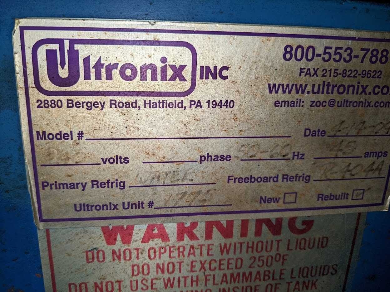 ULTRONIX Vapor Parts Parts Cleaner / Degreaser - PARTS WASHER
