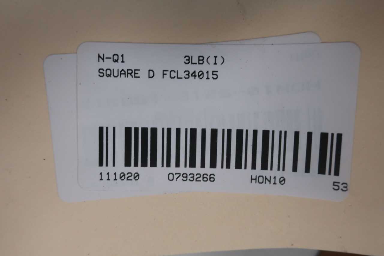 SQUARE D FCL34015 3P 15A AMP 480VAC MOLDED CASE CIRCUIT BREAKER - CIRCUIT BREAKERS