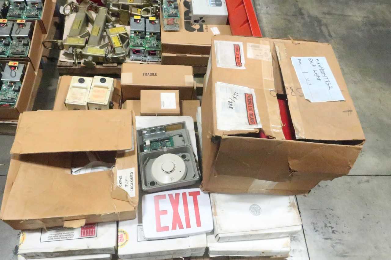 3 PALLETS OF ASSORTED SAFETY EQUIPMENT, FIRE ALARMS, SIGNS, ENCLOSURES - SAFETY EQUIPMENT