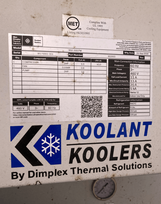 Chiller - CONSTRUCTION EQUIPMENT