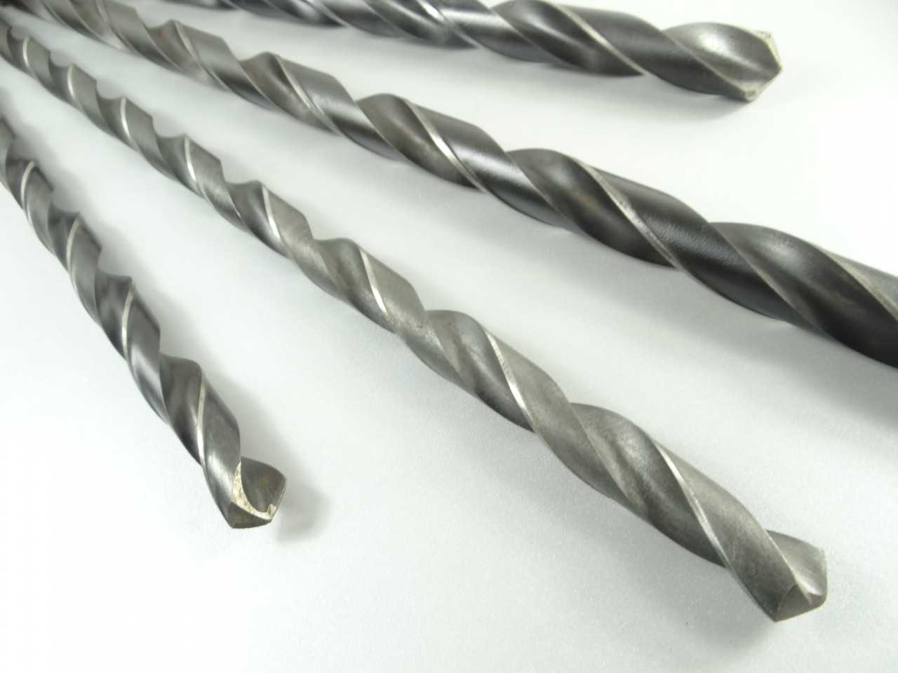 Lot of 4 HSS 3MT 4MT Extra Length Taper Shank Drills - MACHINING EQUIPMENT PARTS