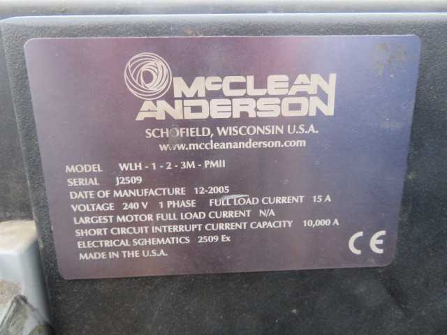 McClean Anderson Model WLH 1 2 3 PMII Wire Machine - WIRE RESPOOLERS & WINDERS