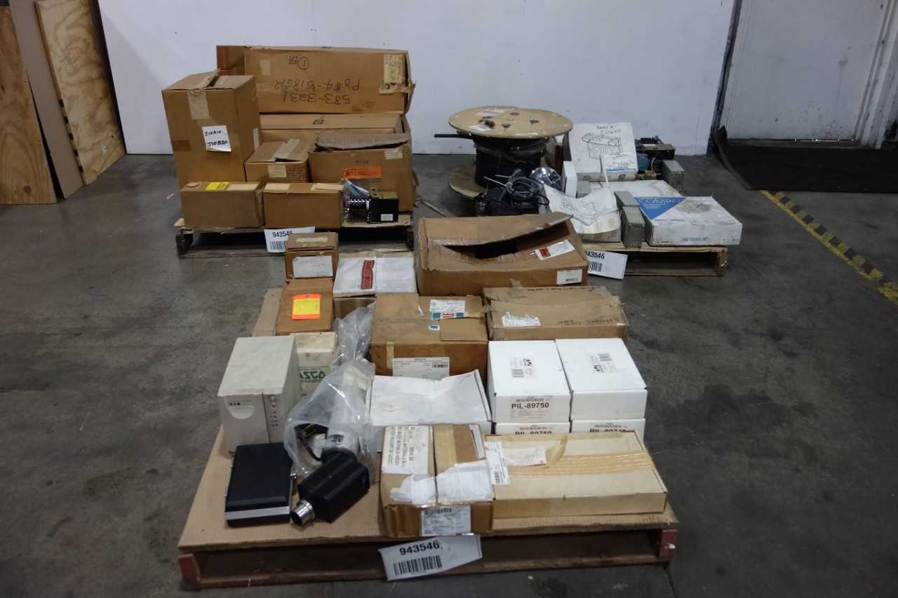 3 PALLETS OF ASSORTED ELECTRICAL - ELECTRICAL COMPONENTS