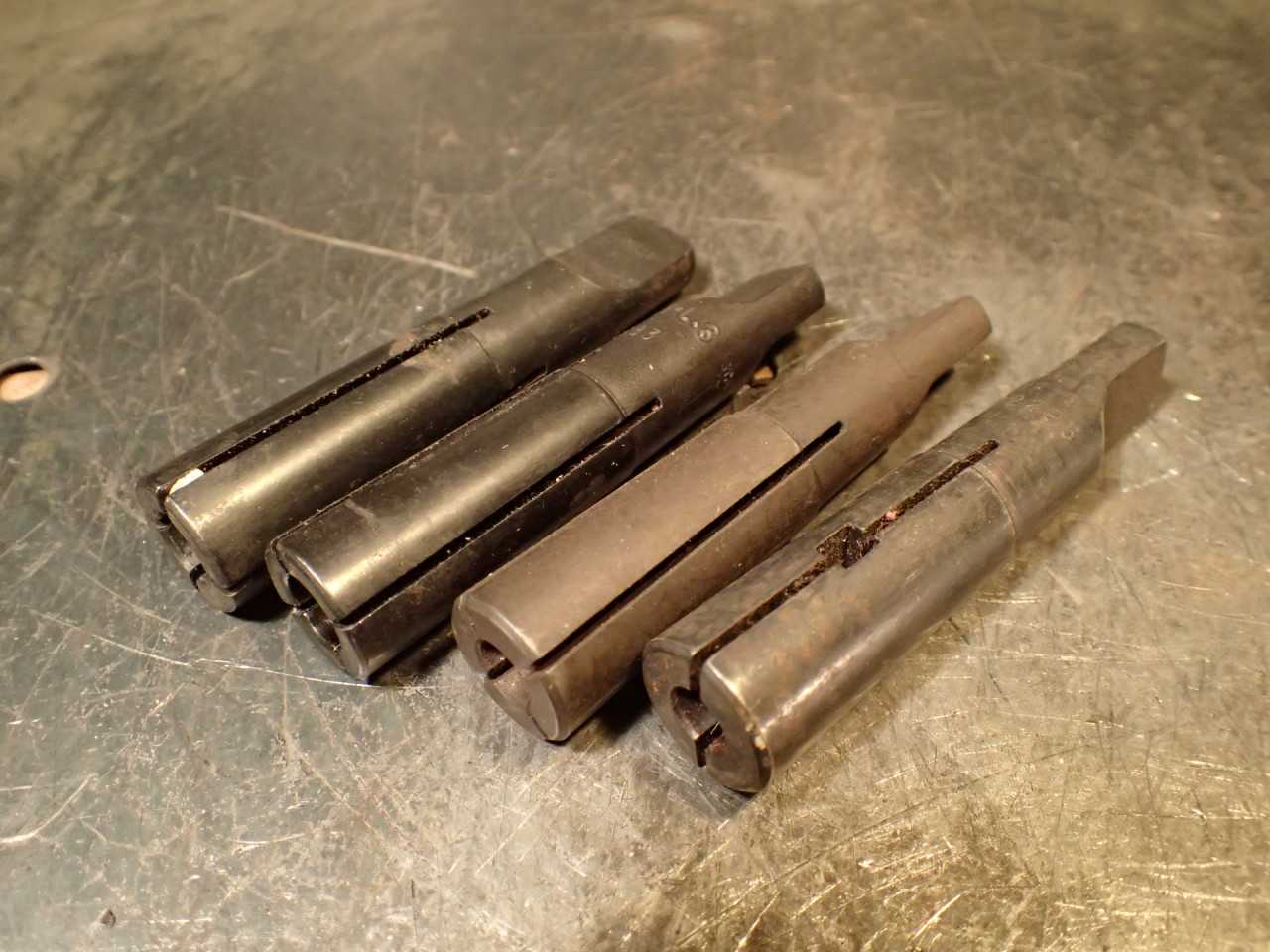 4 Pc Lot Collis Morse Taper #2 Collets 19/64", 3/8", 5/16" Tap, 3/8" Tap MT2 2MT - HOLEMAKING TOOLS