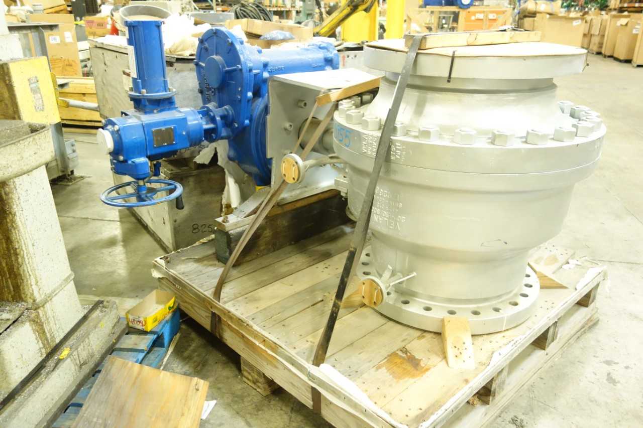 VELAN 20 IN BALL VALVE WITH FLOWSERVE ACTUATOR - VALVES