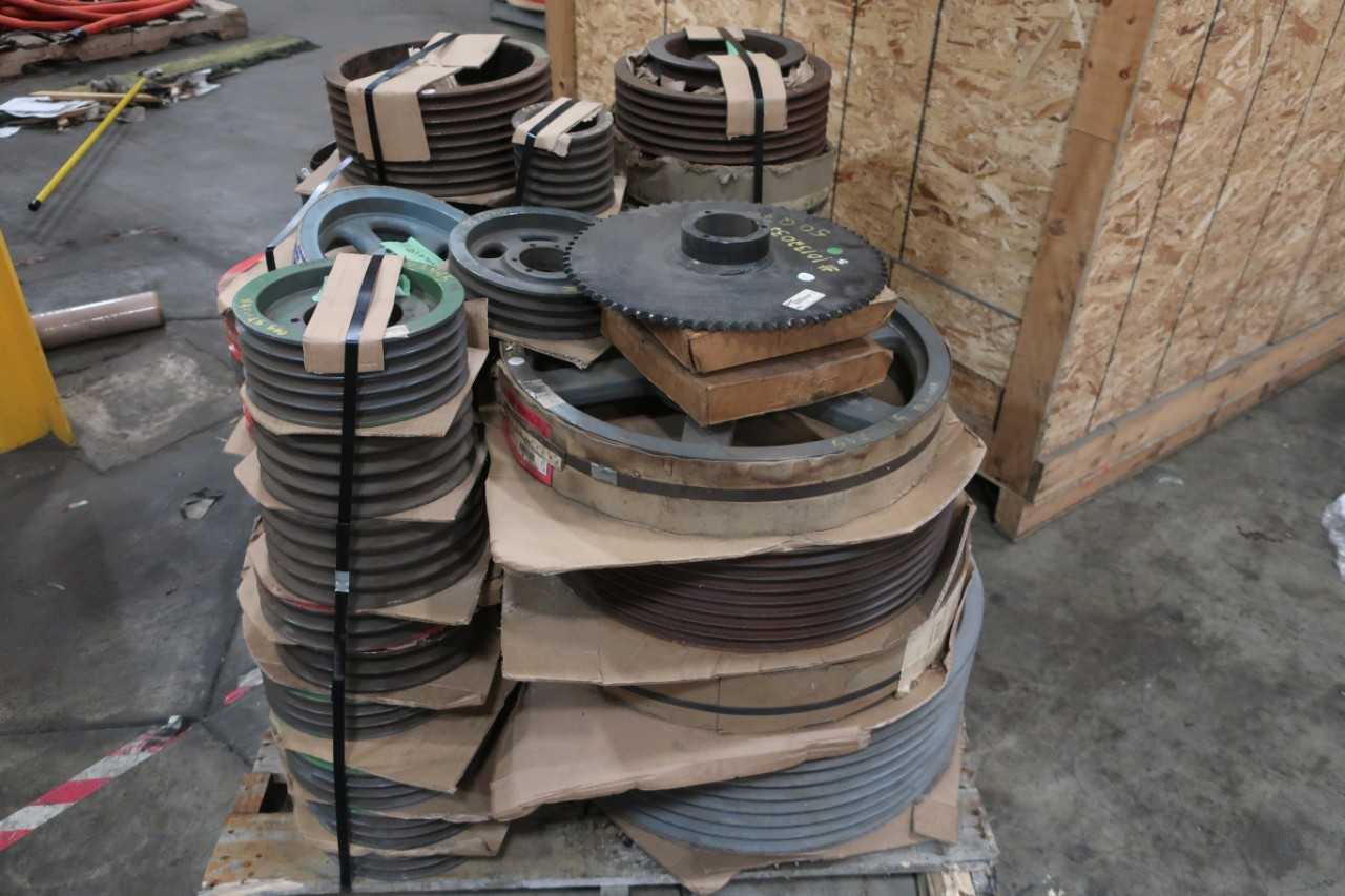 1 PALLET OF ASSORTED SHEAVES - PULLEYS & SHEAVES