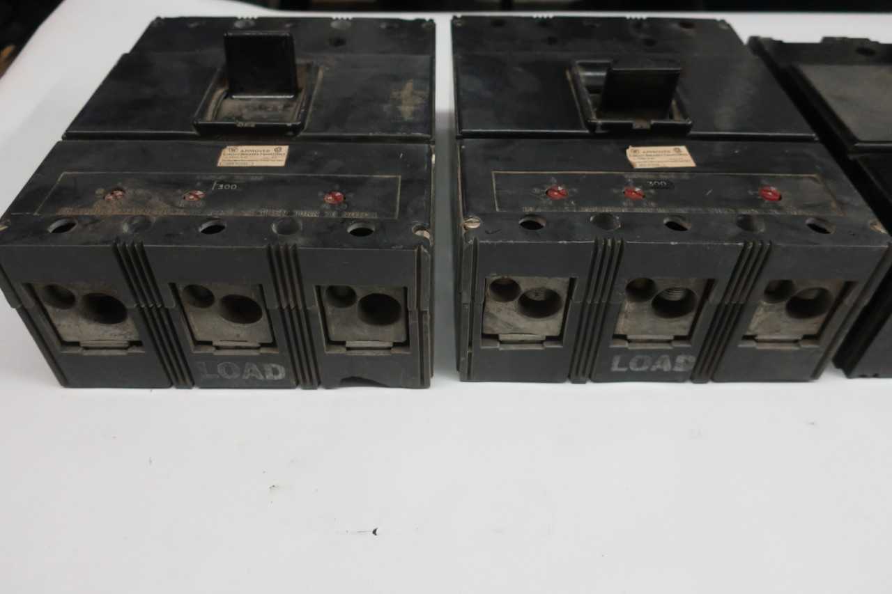 LOT OF 5 ASSORTED WESTINGHOUSE 3P CIRCUIT BREAKERS - CIRCUIT BREAKERS