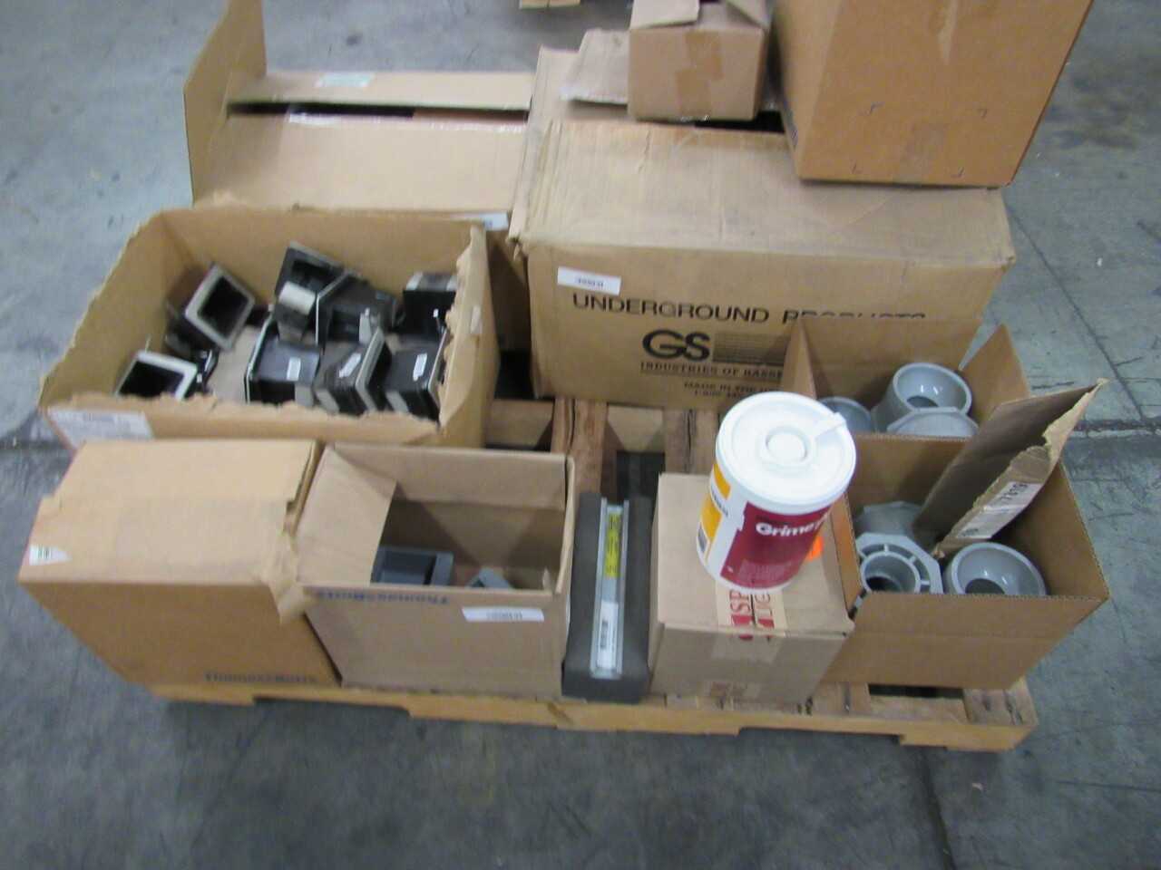 Pallet of 201x Assorted Electrical Conduit/Fitting, Switches, Light, Cables & Tools - ELECTRICAL COMPONENTS