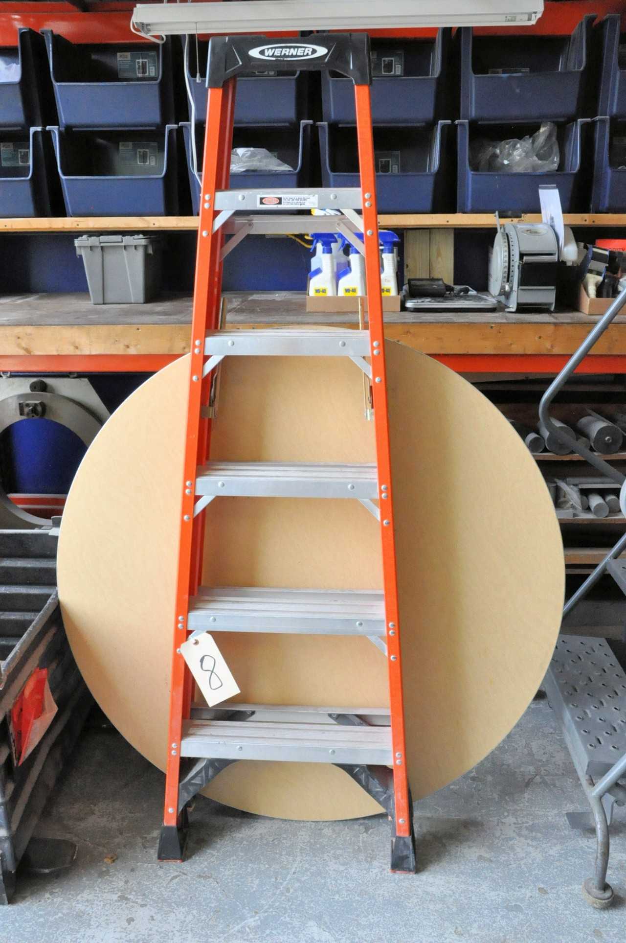 Werner 6' Fiberglass Step Ladder - MATERIAL HANDLING