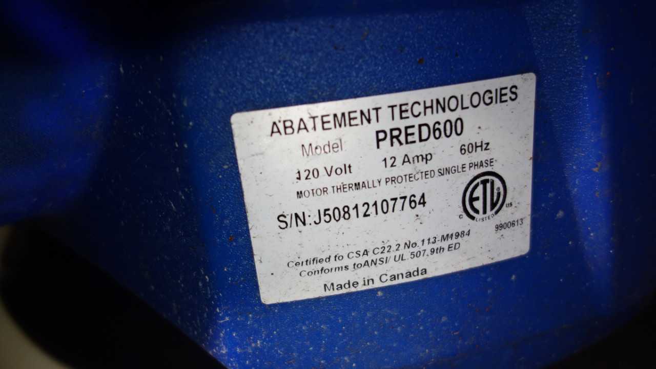 LOT OF ABATEMENT TECHNOLOGIES BULLDOG SCRUBBERS - ELECTRIC POWER TOOLS