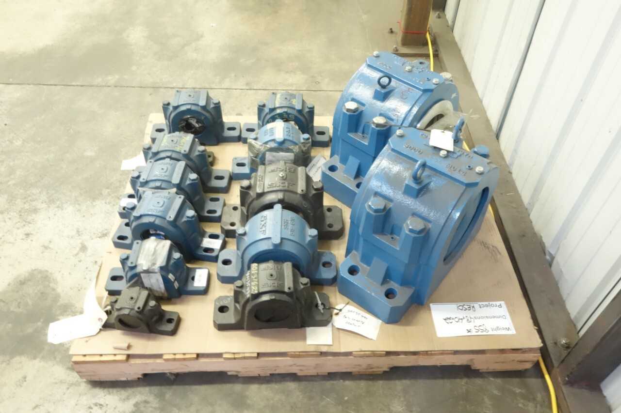 PALLET OF SKF SPLIT CASE PILLOW BLOCK BEARING HOUSINGS - BEARINGS